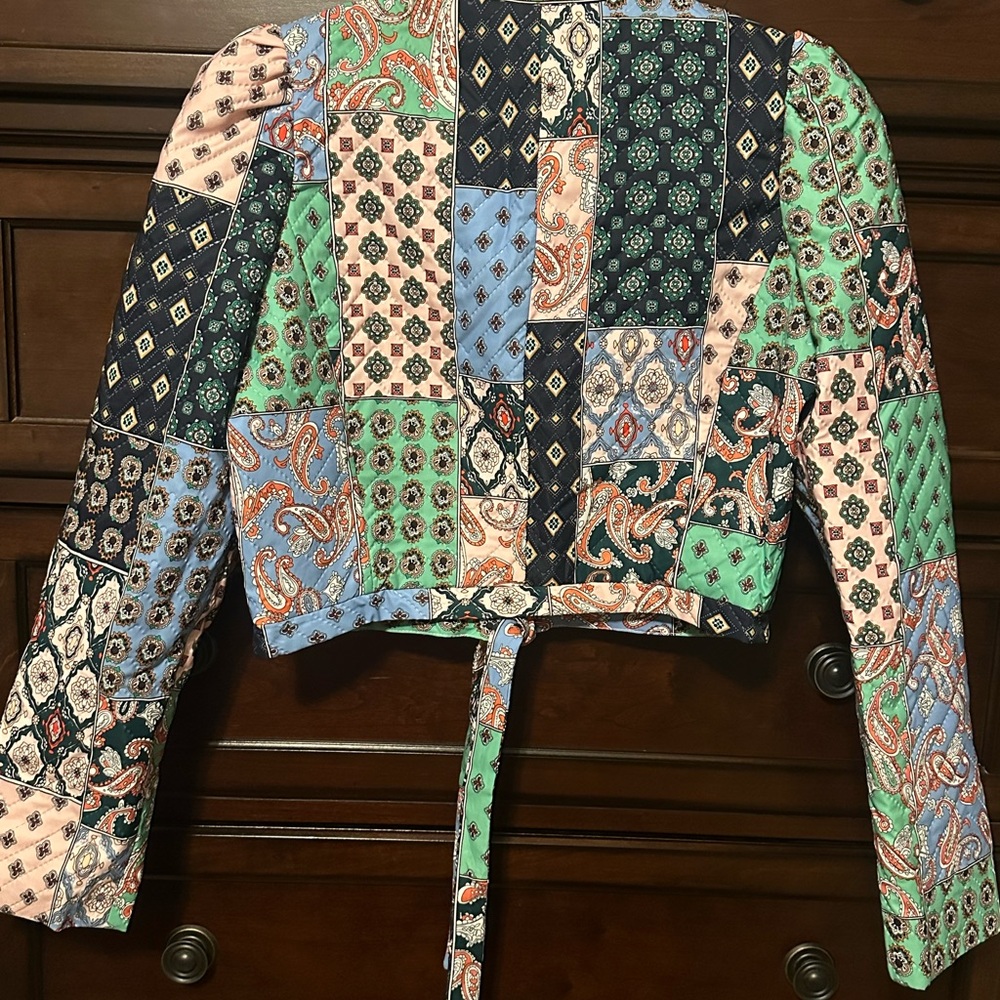 TCEC Multicolor Patchwork Blazer - image 2